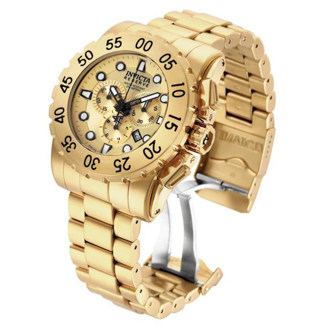 Men's Invicta Reserve Chronograph Gold-Tone Watch with Gold-Tone Dial (Model: 17379)