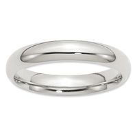 Men's 4.0mm Comfort-Fit Wedding Band Sterling Silver