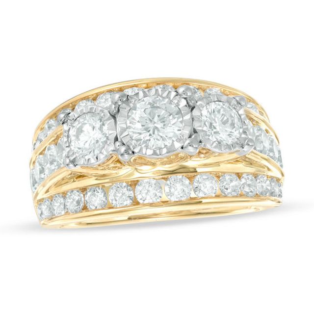 3 CT. T.w. Diamond Past Present FutureÂ® Ring in 14K Gold