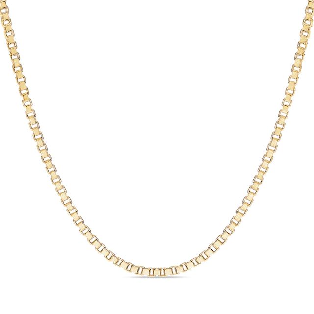 Men's 1.4mm Box Chain Necklace in 14K Gold - 22"