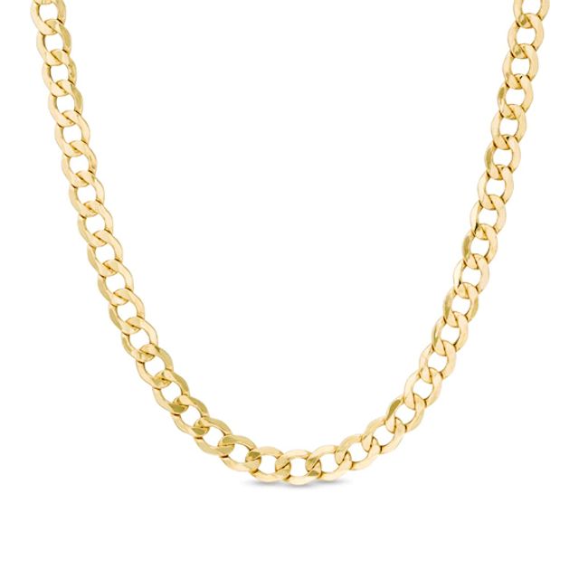 Made in Italy Men's 4.7mm Diamond-Cut Curb Chain Necklace in 14K