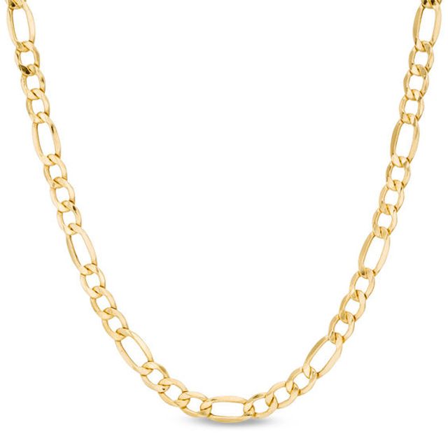 Men's 5.8mm Figaro Chain Necklace in Hollow 14K Gold