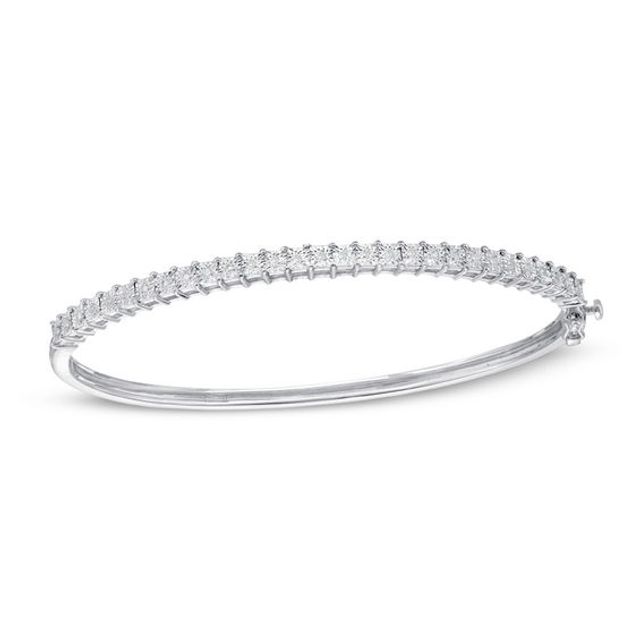 1/8 CT. T.w. Diamond Bangle in Sterling Silver - 7.5"