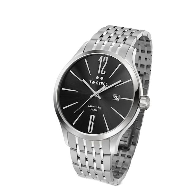 Men's TW Steel Slim Line Watch with Black Dial (Model: Tw1306)