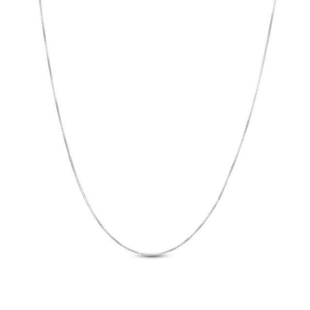 Ladies' 0.7mm Box Chain Necklace in Sterling Silver