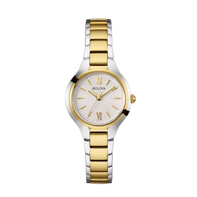 Ladies' Bulova Classic Two-Tone Watch with Silver-Tone Dial (Model: 98L217)