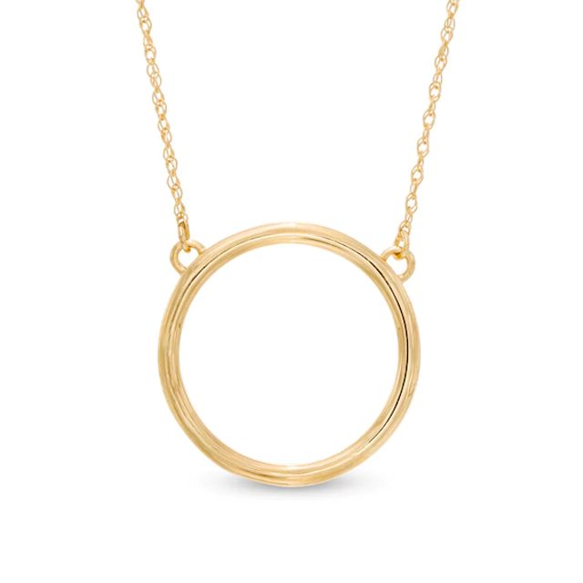 Circle Necklace in 10K Gold