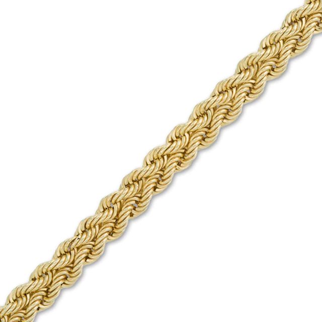 Double Row Braided Rope Chain Bracelet in 10K Gold - 7.25"