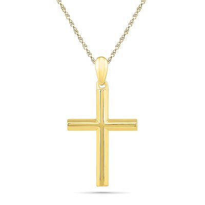 Stacked Cross Pendant in 10K Gold