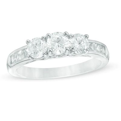 1-1/2 CT. T.w. Diamond Past Present FutureÂ® Engagement Ring in 14K White Gold