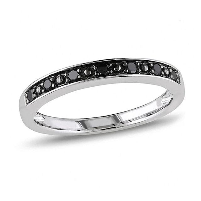 1/10 CT. T.w. Black Diamond Band in Sterling Silver