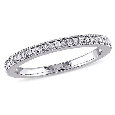 1/8 CT. T.w. Diamond Vintage-Style Wedding Band in Sterling Silver