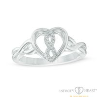 Infinity HeartÂ® by Dana Michele Diamond Accent Twist Shank Ring in Sterling Silver