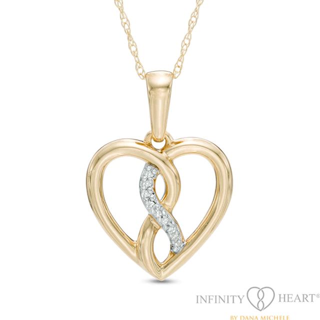 Infinity HeartÂ® by Dana Michele Diamond Accent Pendant in 10K Gold