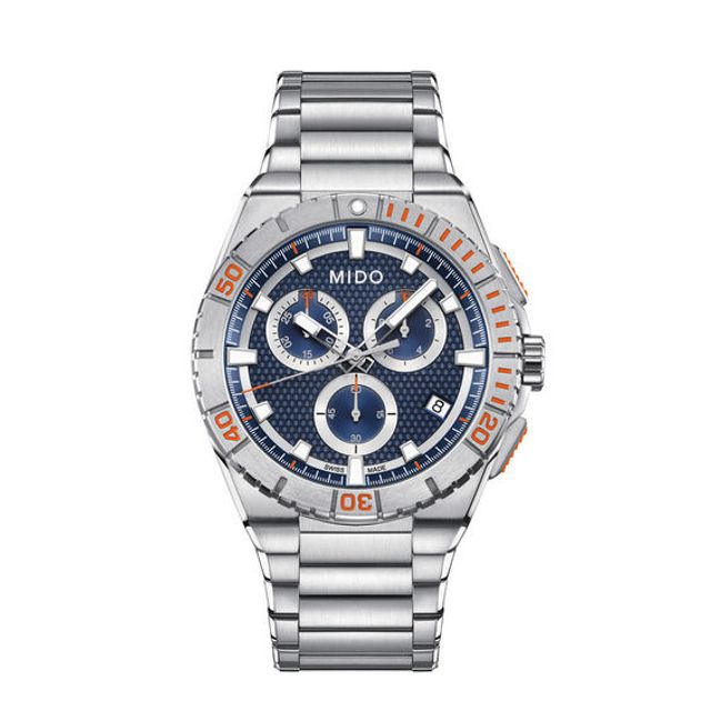 Men's MidoÂ® Ocean Star Chronograph Watch with Blue Dial (Model: M023.417.11.041.00)