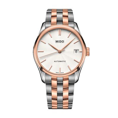 Ladies' MidoÂ® Belluna II Automatic Two-Tone Watch with White Dial (Model: M024.207.22.031.00)