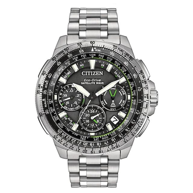 Menâs Citizen Eco-DriveÂ® Promaster Navihawk Satellite Wave Chronograph Watch with Grey Dial (Model: Cc9030-51E)