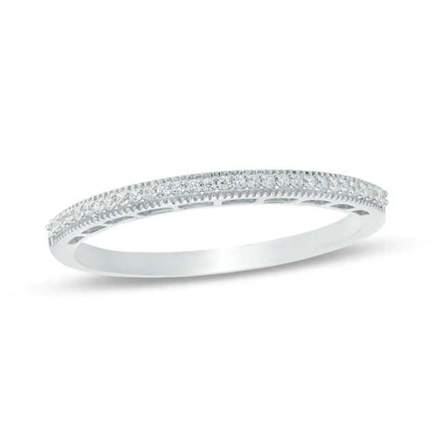 1/15 CT. T.w. Diamond Vintage-Style Anniversary Band in 10K White Gold