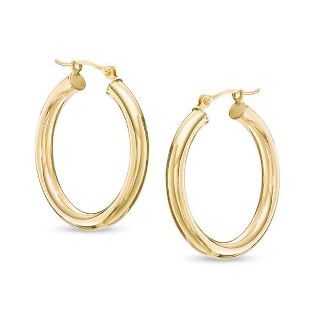25mm Hoop Earrings in 14K Gold