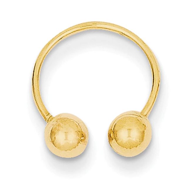 Single 12.0mm Open Hoop Earring in 14K Gold