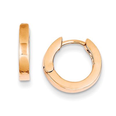 2.5 x 9.0mm Hoop Earrings in 14K Rose Gold