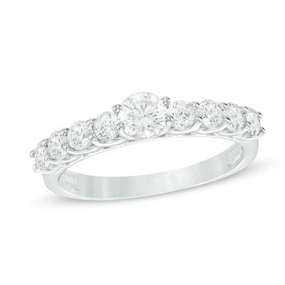 1 CT. T.w. Diamond Engagement Ring in 14K White Gold