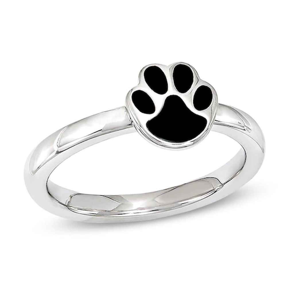 two dog paw ring quarter size