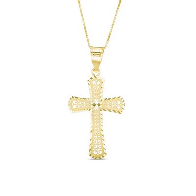 Filigree Cross Pendant in 10K Gold