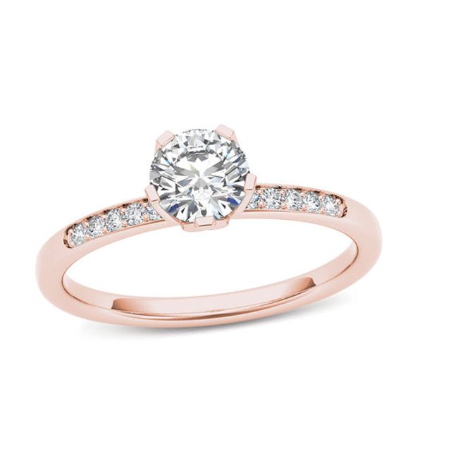 1/2 CT. T.w. Diamond Engagement Ring in 14K Rose Gold