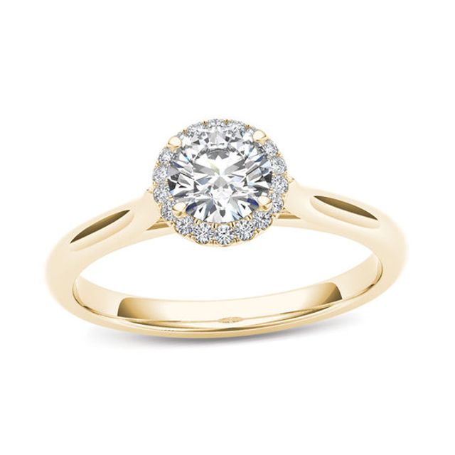 1/2 CT. T.w. Diamond Frame Engagement Ring in 14K Gold