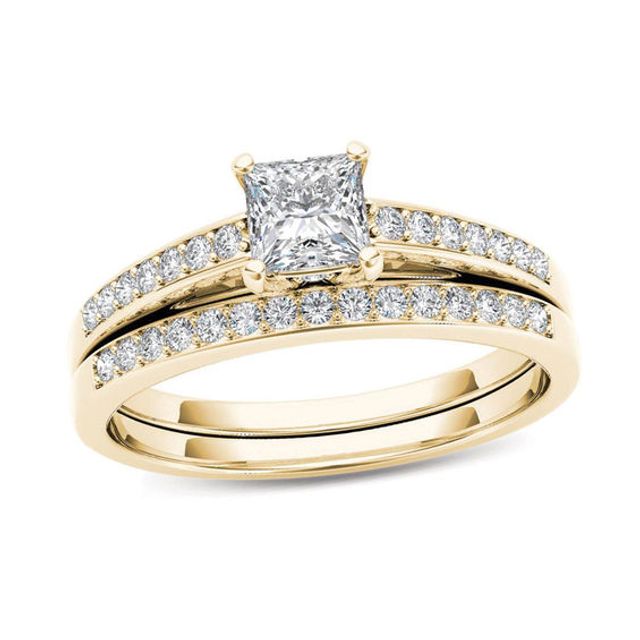 5/8 CT. T.w. Princess-Cut Diamond Bridal Set in 14K Gold