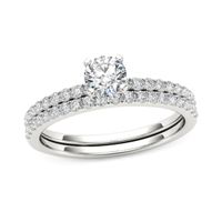 3/4 CT. T.w. Diamond Bridal Set in 14K White Gold