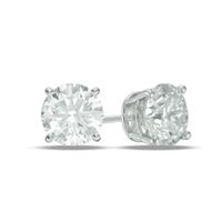 CT. T.w. Diamond Solitaire Stud Earrings in 14K White Gold (I/I2