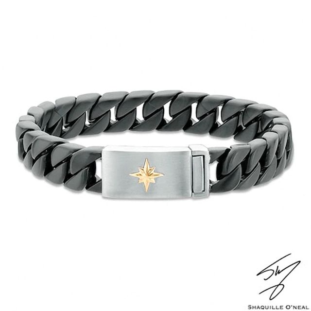 Compass Star Bracelet in Two-Tone Stainless Steel and 10K Gold - 8.5"