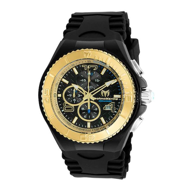 Men's TechnoMarine Jellyfish Cruise Silicone Strap Watch with Black Dial (Model: Tm-115111)