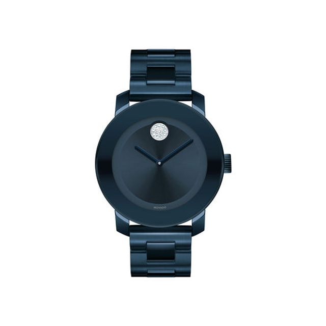 Ladies' Movado BoldÂ® Crystal Accent Blue IP Watch (Model: 3600388)