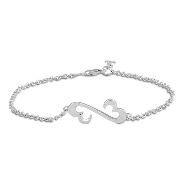 Open Hearts by Jane Seymourâ¢ Bracelet in Sterling Silver - 7.5"