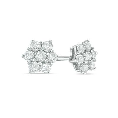 1/4 CT. T.w. Diamond Star Stud Earrings in 10K White Gold