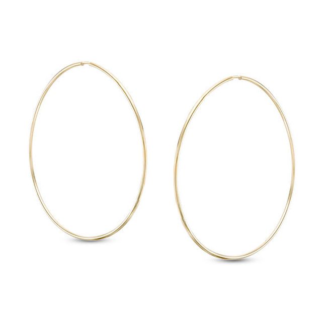 47mm Thin Hoop Earrings in 14K Gold