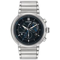 Citizen Eco-DriveÂ® Proximity Chronograph Smart Watch with Black Dial (Model: Bz1000-54E)