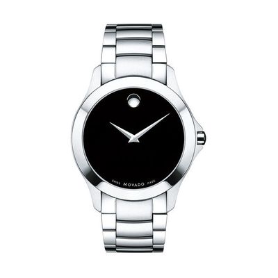 Men's Movado Masinoâ¢ Watch with Black Dial (Model: 0607032)