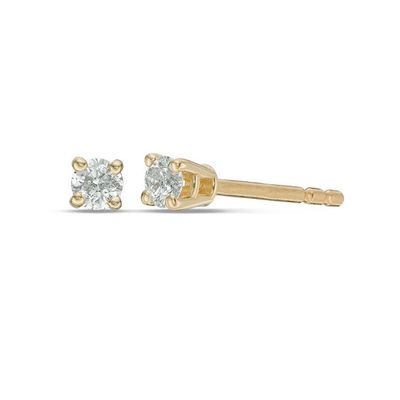 1/10 CT. T.w. Diamond Solitaire Stud Earrings in 14K Gold