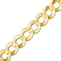 Men's 7.0mm Curb Chain Bracelet in Solid 14K Gold - 8.5"