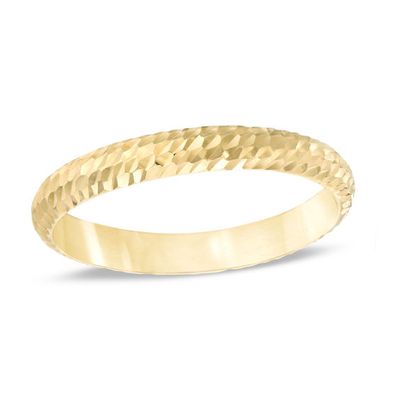 Diamond-Cut Band in 14K Gold - Size 7