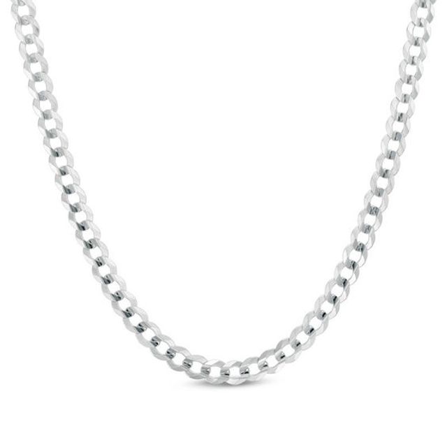 Men's 7.0mm Curb Chain Necklace in Sterling Silver - 22