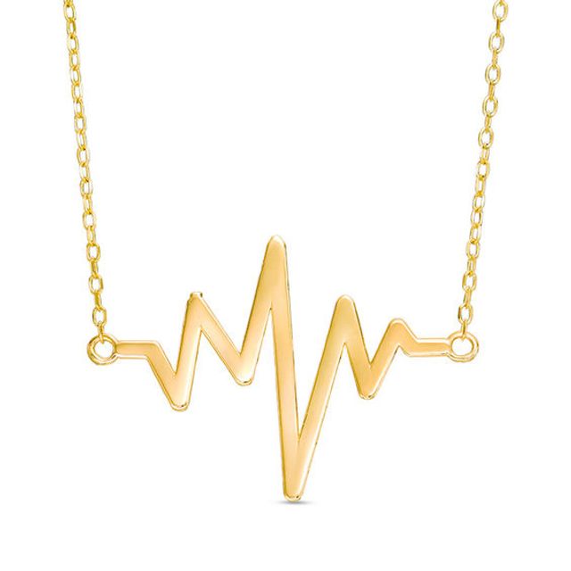 Heartbeat Necklace in 10K Gold