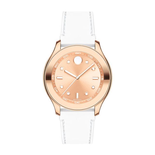 Ladiesâ Movado BoldÂ® Rose-Tone IP Strap Watch (Model: 3600411)