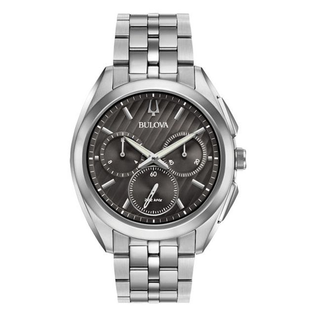 Men's Bulova Curv Chronograph Watch with Dark Grey Dial (Model: 96A186)