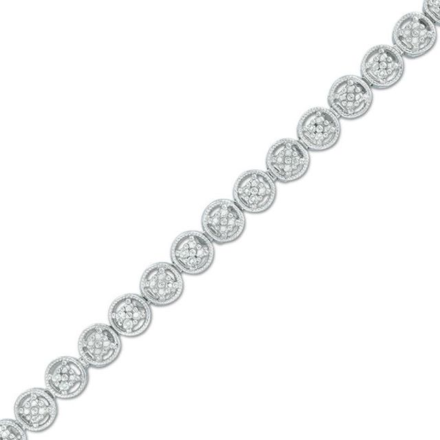 1/10 CT. T.w. Diamond Tennis Bracelet in Sterling Silver - 7.25"