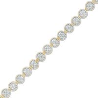 1/4 CT. T.w. Diamond Tennis Bracelet in Sterling Silver with 14K Gold Plate - 7.25"